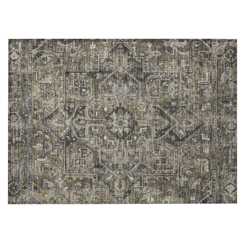 Rectangle HomeRoots Area Rug with Non-Slip Backing