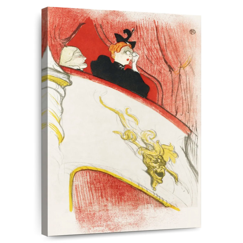 Lilie la boîte avec le masque doré 1894, H 24 po x l 16 po