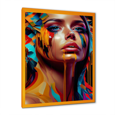 «Vibrant Creative Woman Portrait VII», impression sur toile