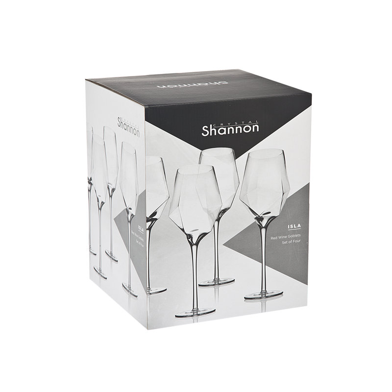 Isla 23oz Clear Crystal Red Wine Goblet Set