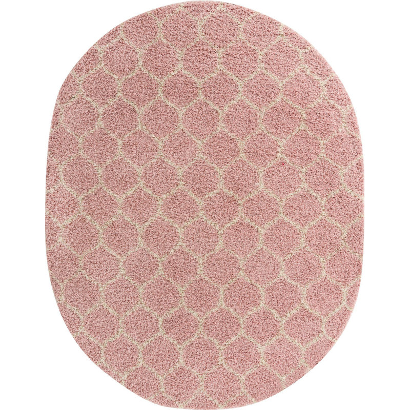 Geometric Indoor Rug, Oval 7'10" x 10'