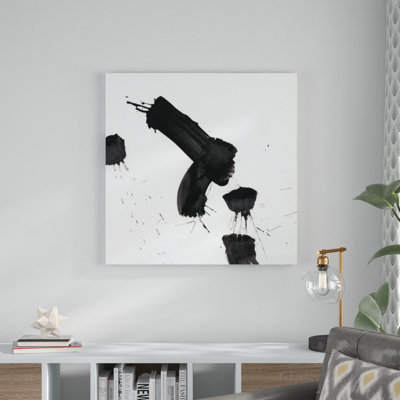 Monochrome Gestures IV by June Erica Vess - Wrapped Canvas Painting