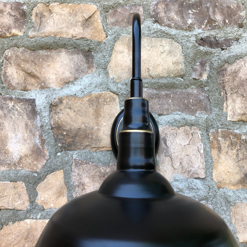 Luminaire de grange d'extérieur 15 po Ellesef, Noir impérial