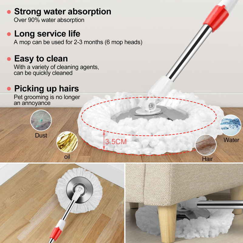 Spin Mop Bucket With Wringer Set