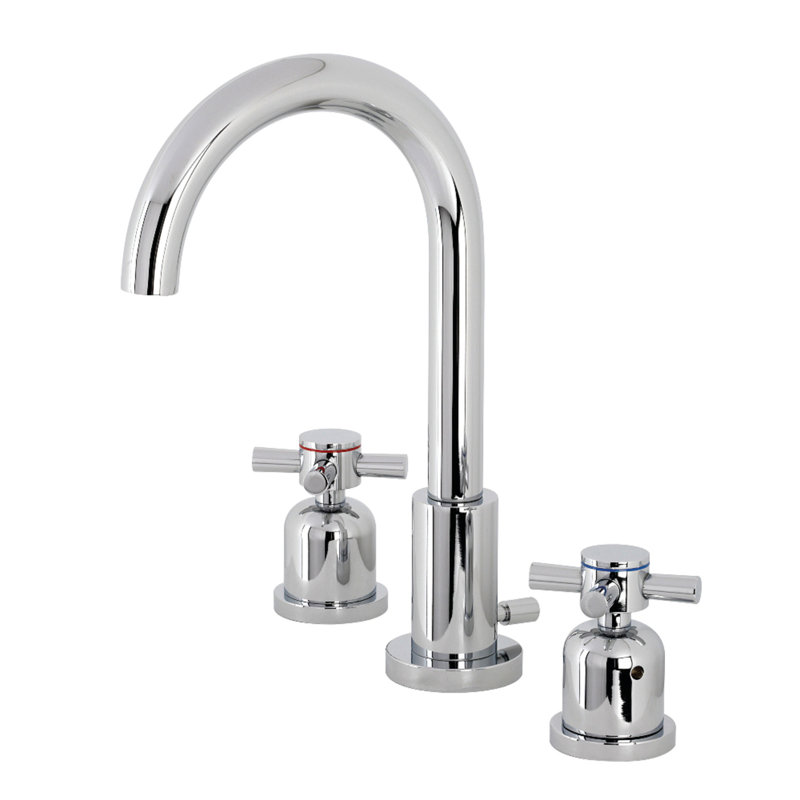 Robinet de salle de bain espacé Kingston, Chrome poli