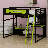 Wood Loft Bed With Desk-1401932521