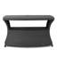 Table d'appoint de patio grise et fer, l 34 po x P 22 po, H 19,5 po, rehausse l'attrait avec l'option de parasol, accessoire élégant gris