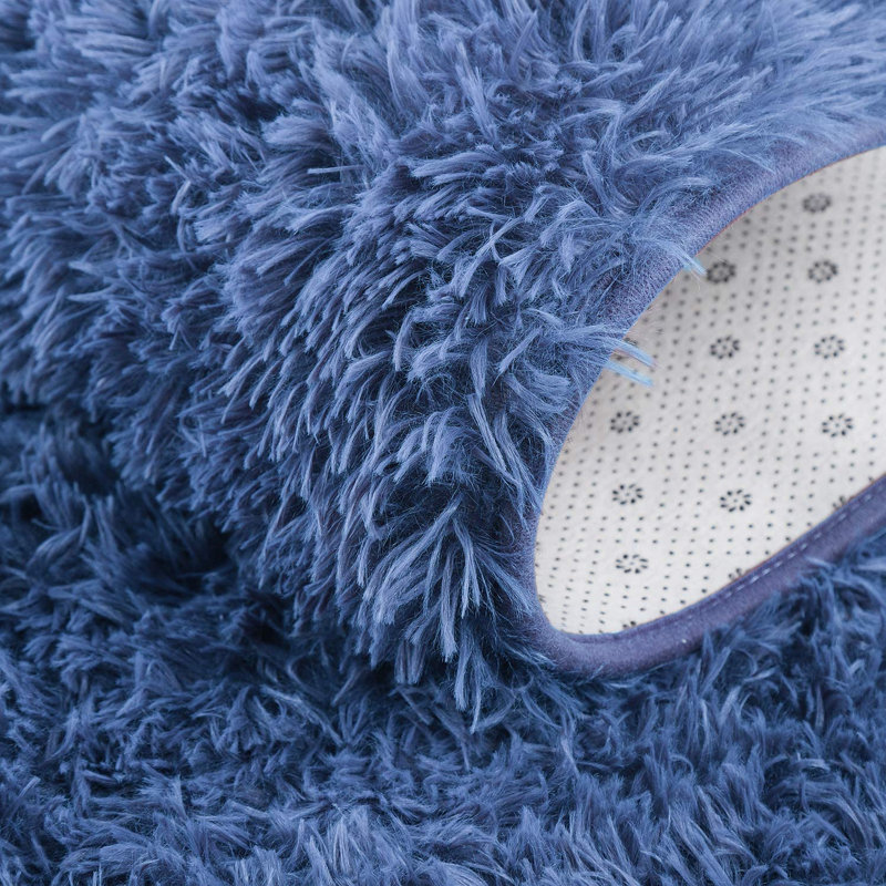 Tapis ovale bleu marine de 2 pi 6 po x 5 pi 3 po Piercy