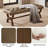Herman 59.45 " W Tufted Full Grain Genuine Leather Upholstered Bench with Solid Ash Wood Frame-1438634307