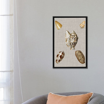 « shells on linen i », reproduction d’impression sur toile tendue