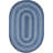 Damell Braided Non-Shedding Reversible Jute Blue Rug-20674756