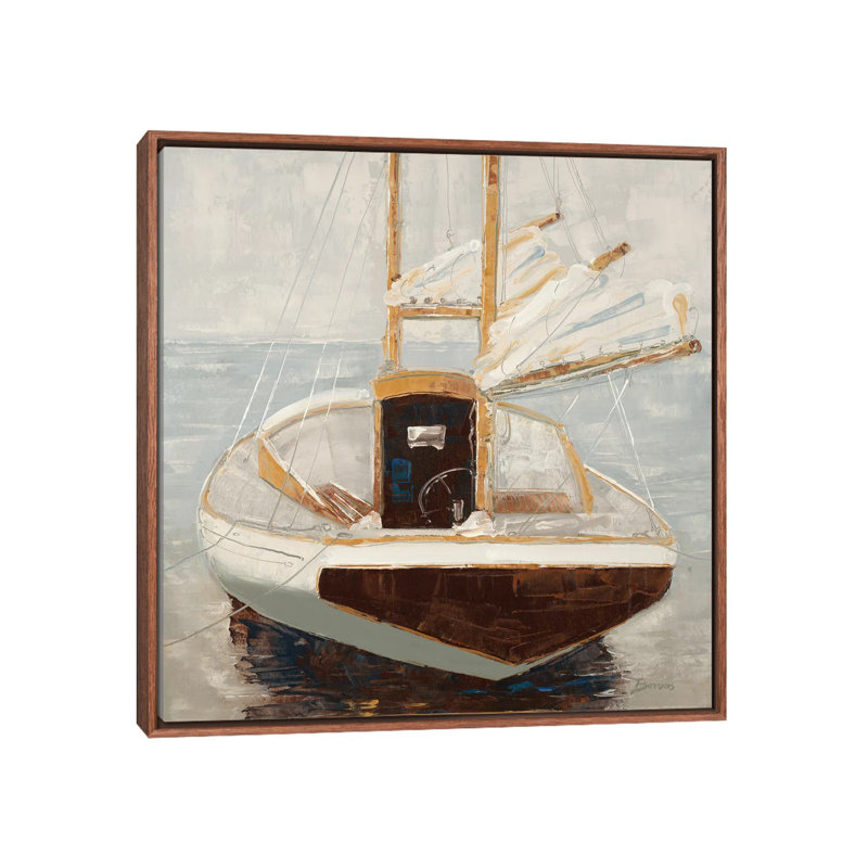 «Home for the Night» par John Burrows, H 26 po x l 26 po x P 1,5 po, Toile avec cadre en bois classique