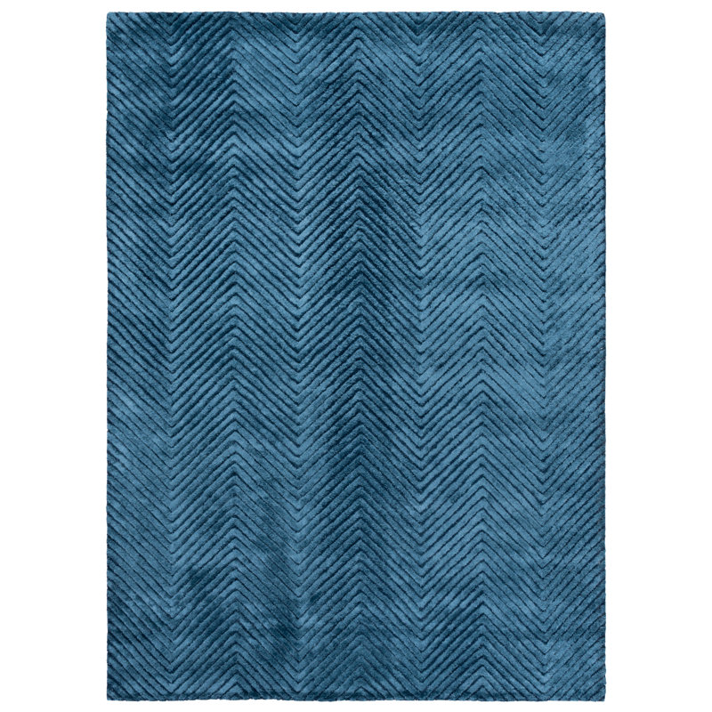Glamour 801 Hand Tufted 80% Wool; 10% Viscose; 10% Cotton Chevron Rug, 6' X 6' Round