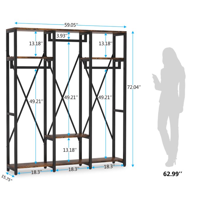 17 Stories Gambrill 59.05'' Closet System & Reviews | Wayfair