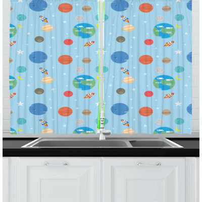 Geometric Kitchen Curtain