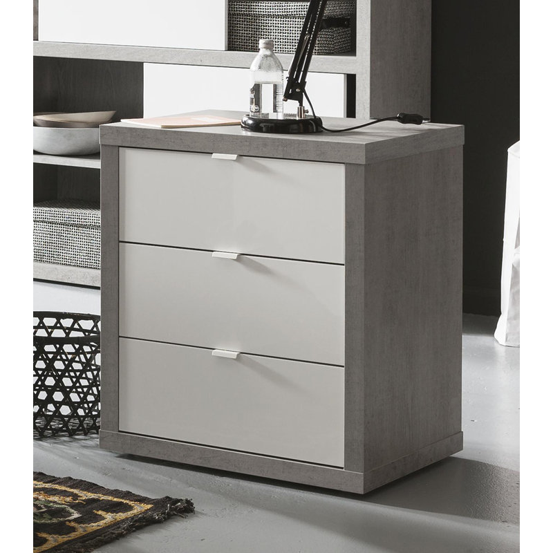 Pratico 55cm Wide 3 -Drawer File Cabinet