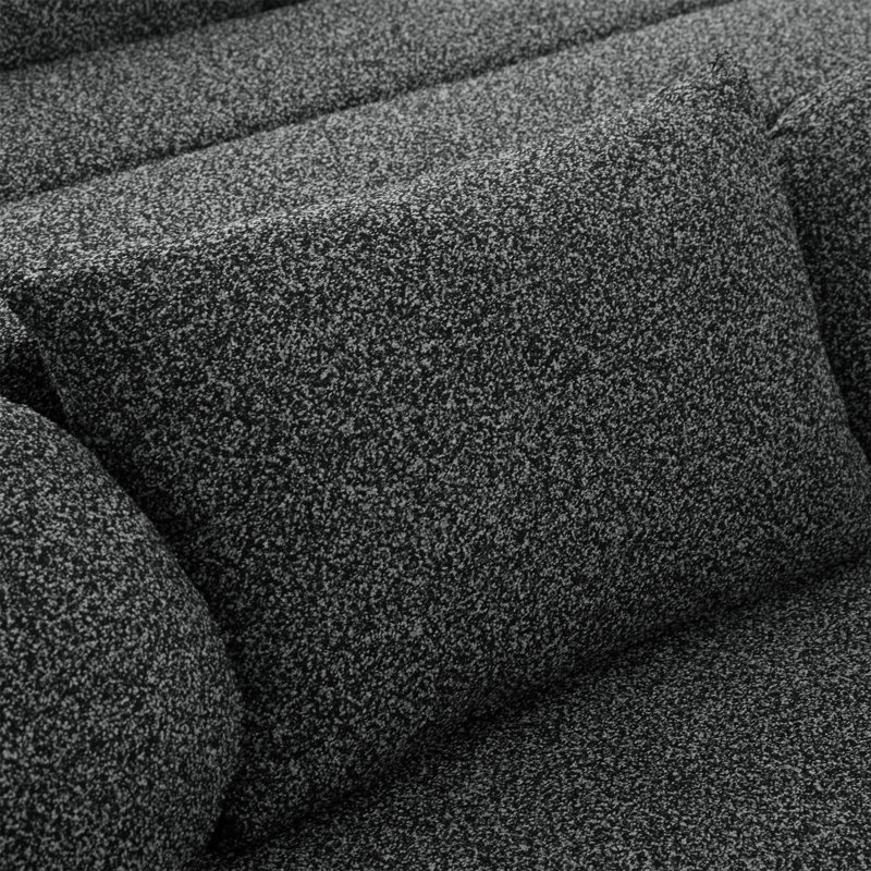 Canapé modulaire Boneless Couch, Bouclé noir