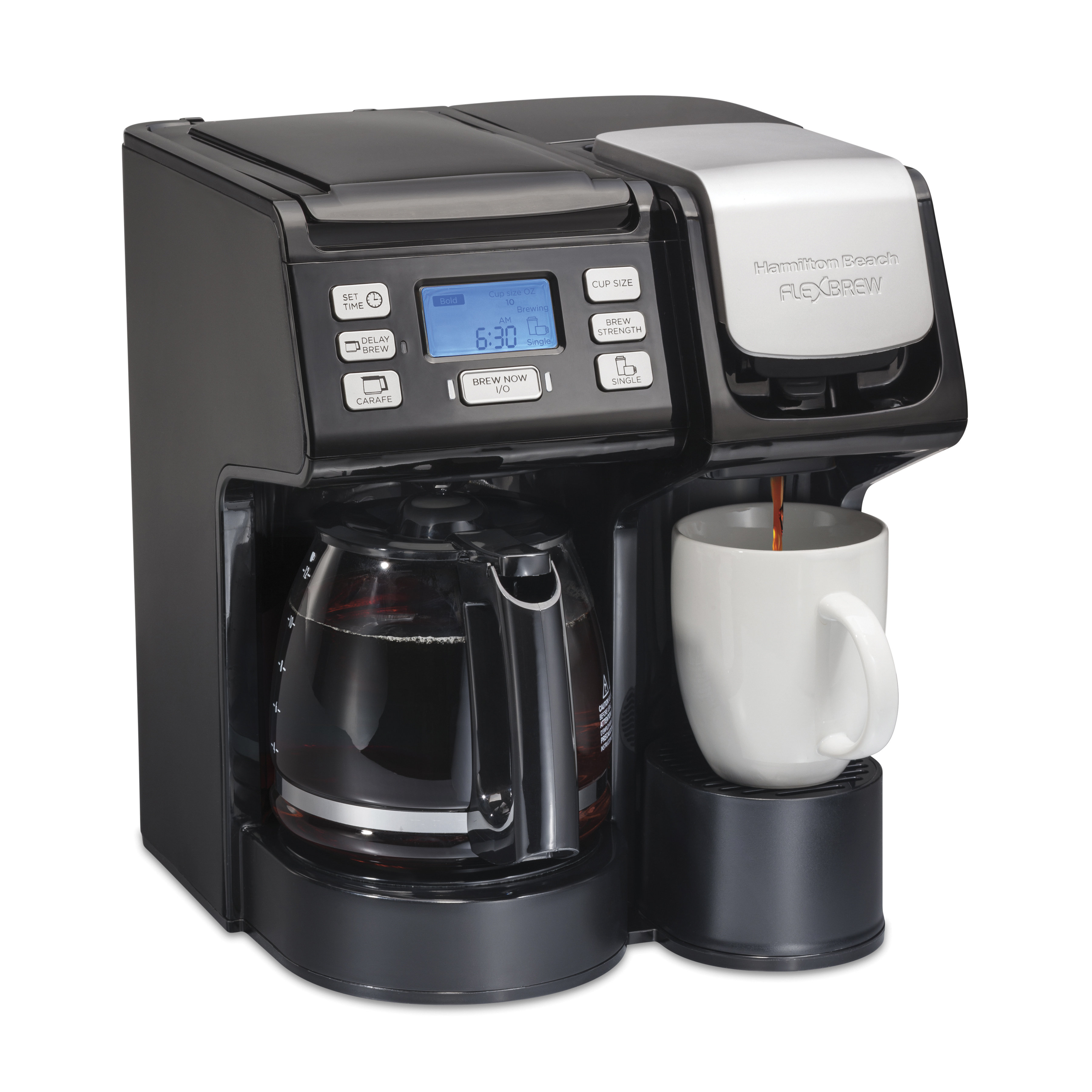 Cafetera Hamilton Beach® FlexBrew® Trio 2 en 1, para una taza y jarra de 12 tazas, compatible con cápsulas K-Cup o café molido 3