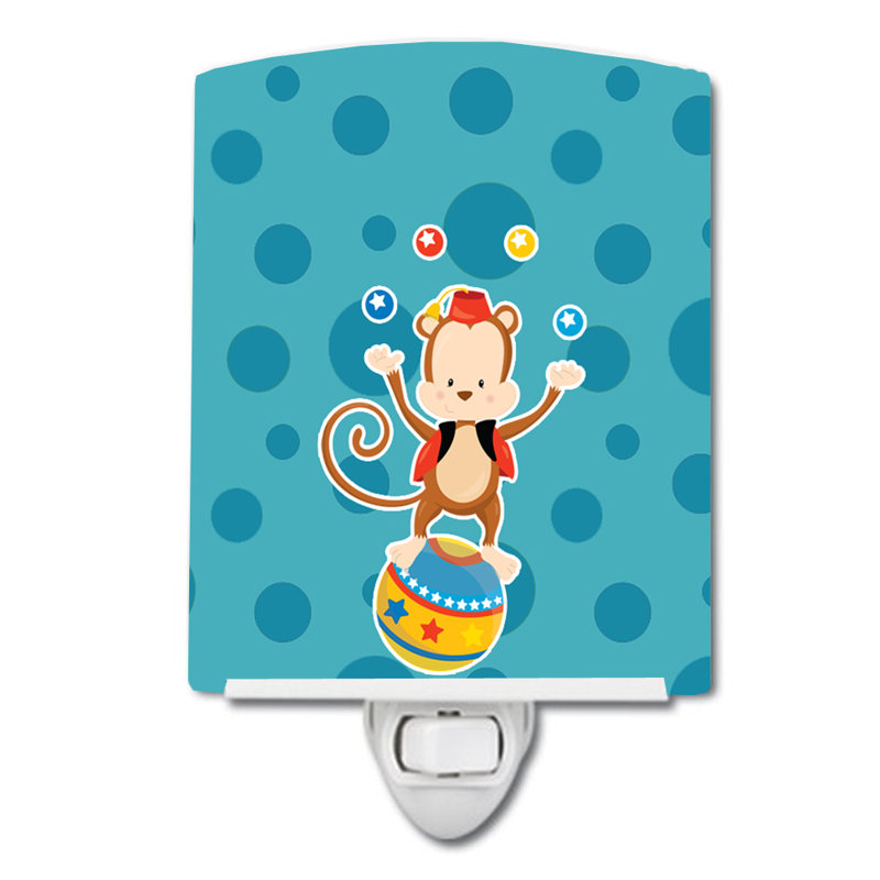 Circus Monkey Ceramic Night Light