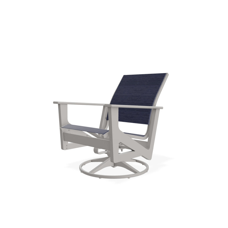 Wexler Outdoor Swivel Lounge Chair, Sicily, Warm Gray