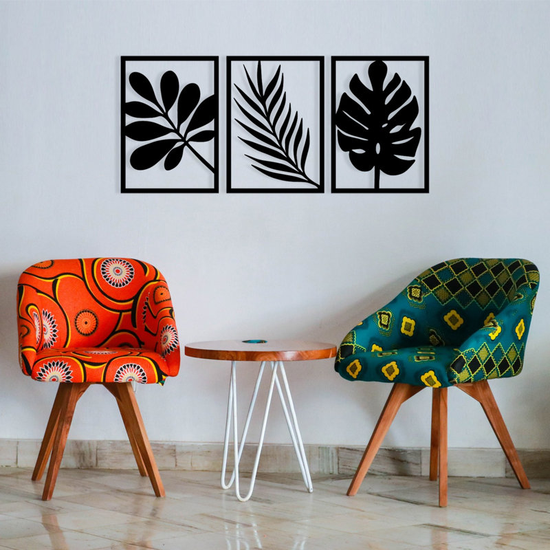 Stylish Decorative Metal Wall Accessory, Black Finish, 40.9 x 18.1 inches | 100% Metal Construction (Thickness: 0.05 inches) | Perfect for Home Decor & Office Spaces, Durable and Eye-Catching Design