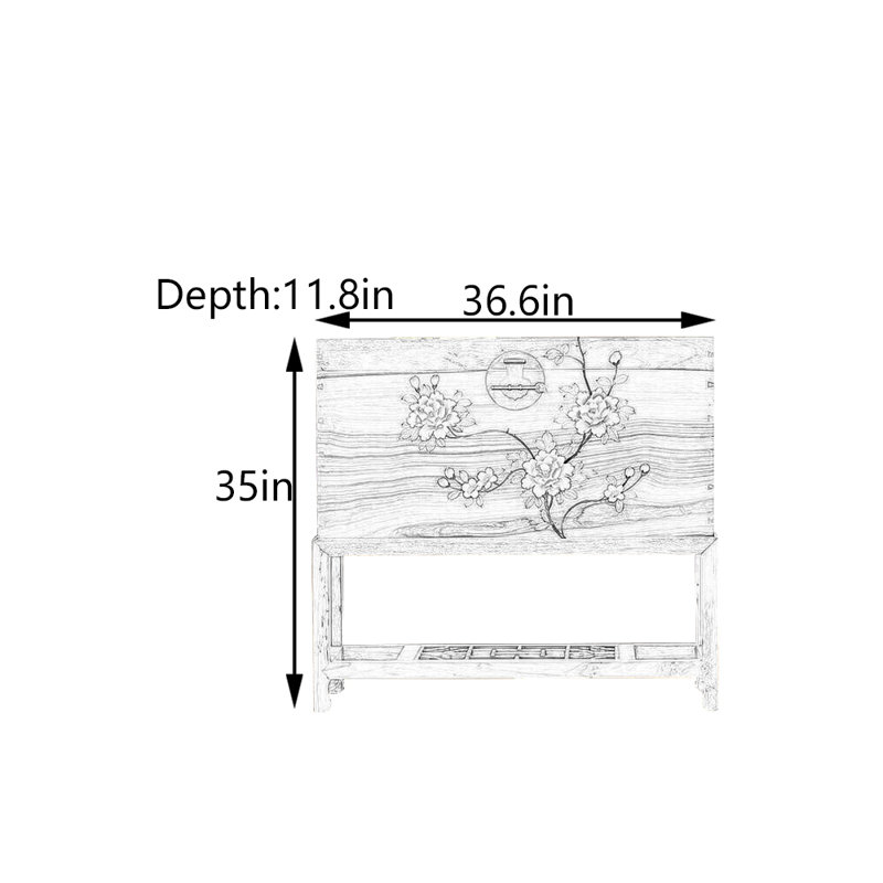 Solid Camphor Wood Entryway Chest