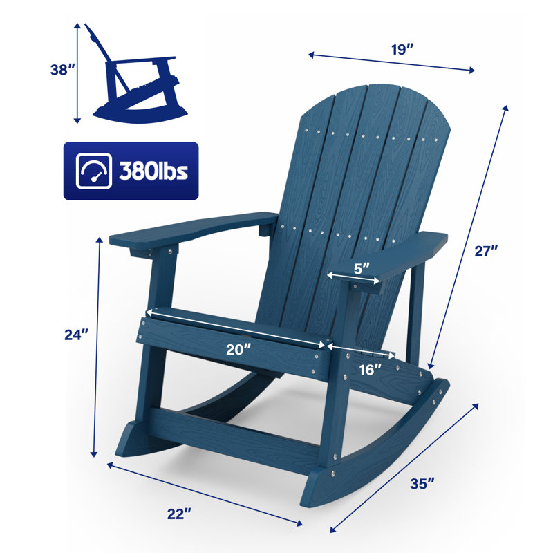 Chaise berçante Harir , Bleu très foncé