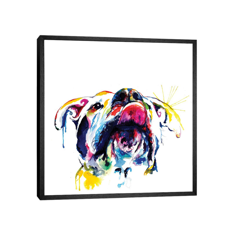 Smile 1 Piece Painting on Canvas, 66.04 cm H x 66.04 cm W, Black Framed