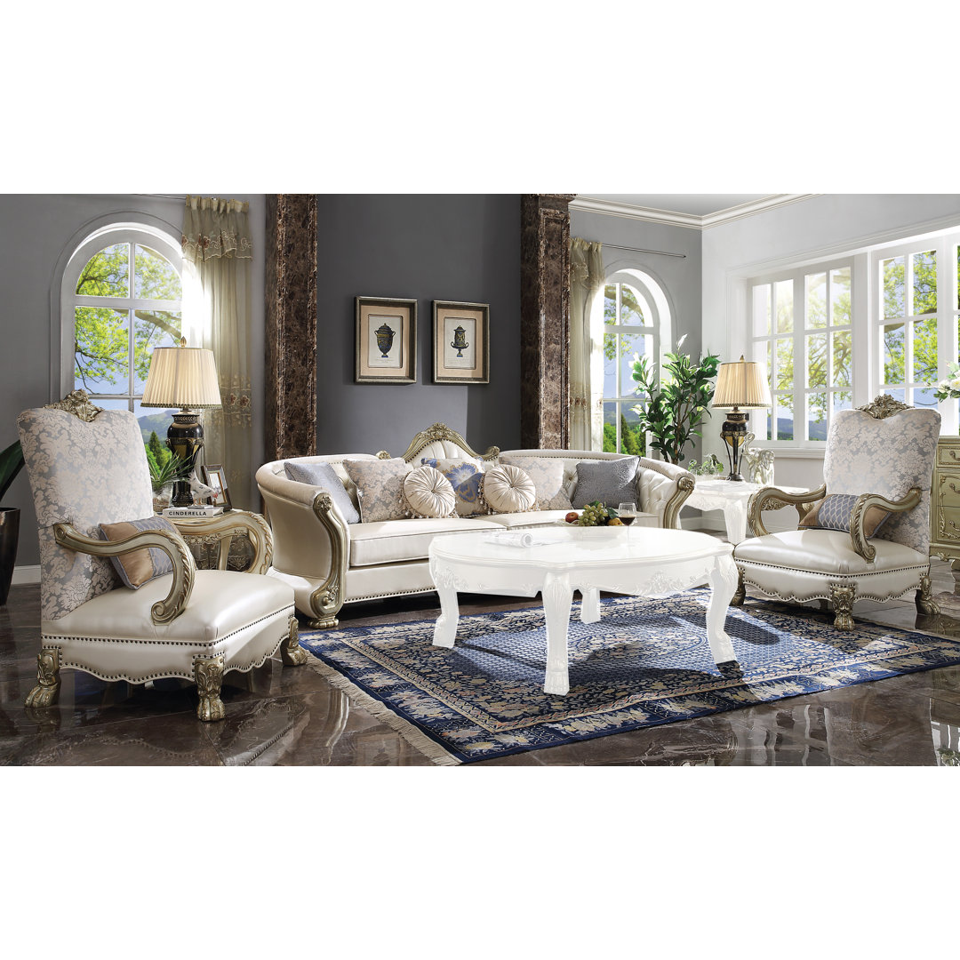 Forde 3 - Piece Faux Leather Living Room Set Andrew Home Studio