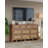 10-Drawer Rattan Dresser With Wheels ,Walnut