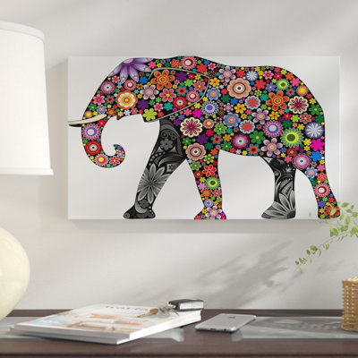 « joyeuse éléphant », impression sur toile