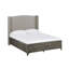 Lit tapissier Capasso Cicero en latte rustique-1239326481