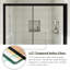 48 po X P 72 po H Porte de douche coulissante simple en noir mat