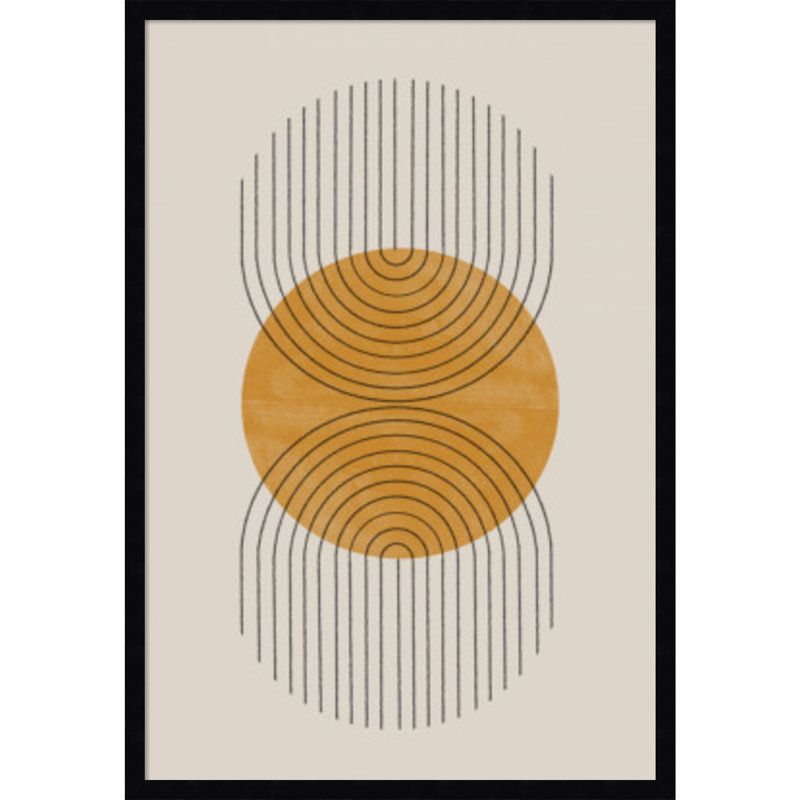 Perfect Point Yellow by The MIUUS STUDIO, 33" H x 23" W x 1" D, Black Framed