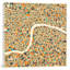 Abstract City Map Of London by Jazzberry Blue - Wrapped Canvas Print-50005635