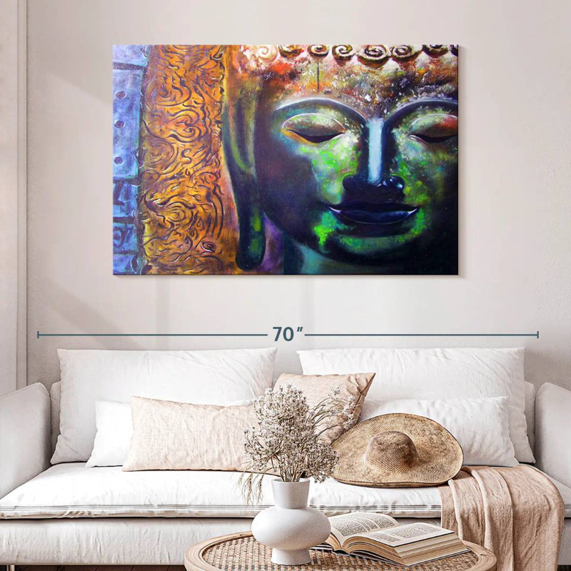 Leisha Multicoloured Buddha, 32" H x 48" W