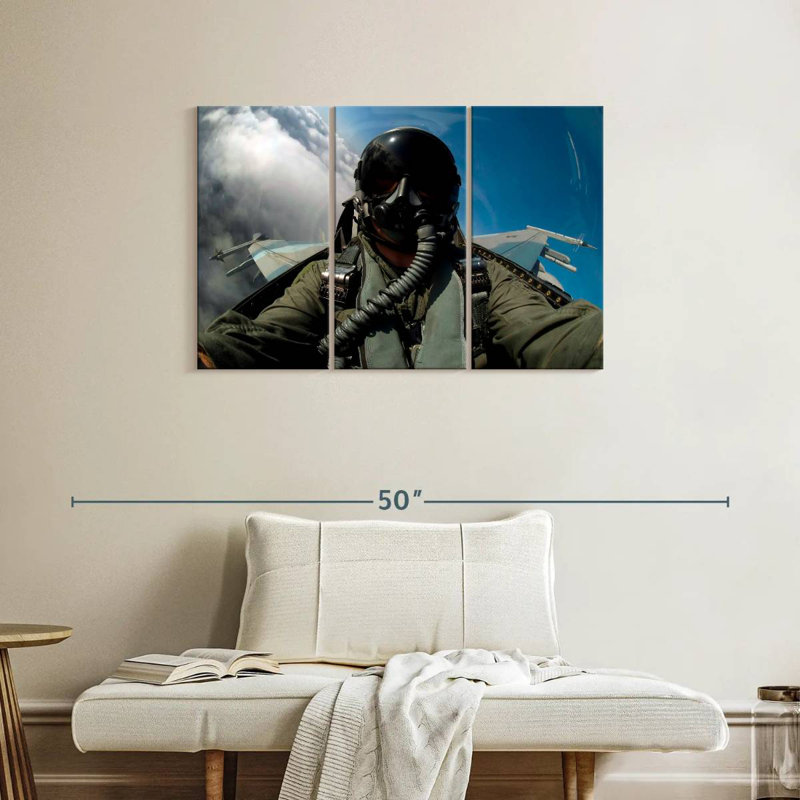 F16 Air Force Pilot, 24" H x 38" W