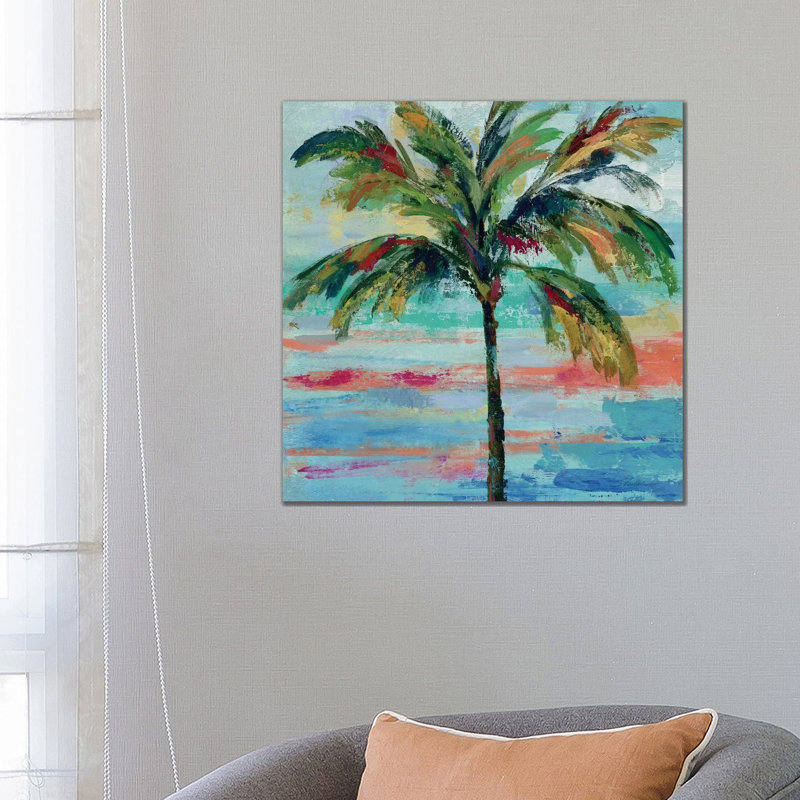 California Palm II by Silvia Vassileva - Wrapped Canvas Gallery-Wrapped Canvas Giclée, 45.72 cm H x 45.72 cm W x 3.175 cm D