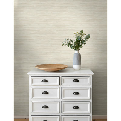 Seabrook Designs Novalee Faux Grasscloth Embossed Vinyl Unpasted Wallpaper