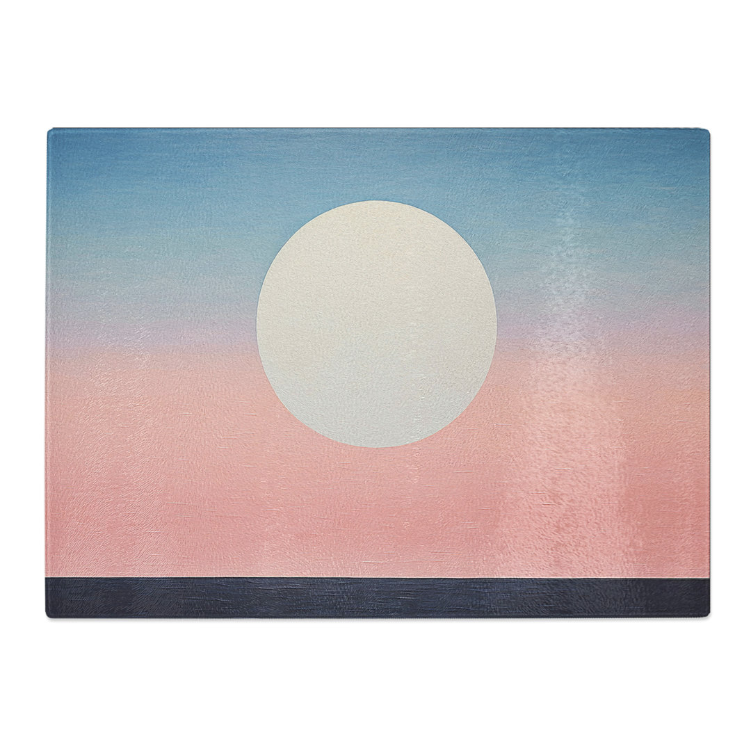 Moon Minimalism  Glass Chopping Board