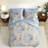 Elegant 7-piece Queen Bedding Set, Premium Microfiber, Floral-chic Design For Year-round Comfort