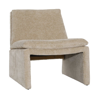 Chaise d'appoint rembourrée Jakenzie, sable