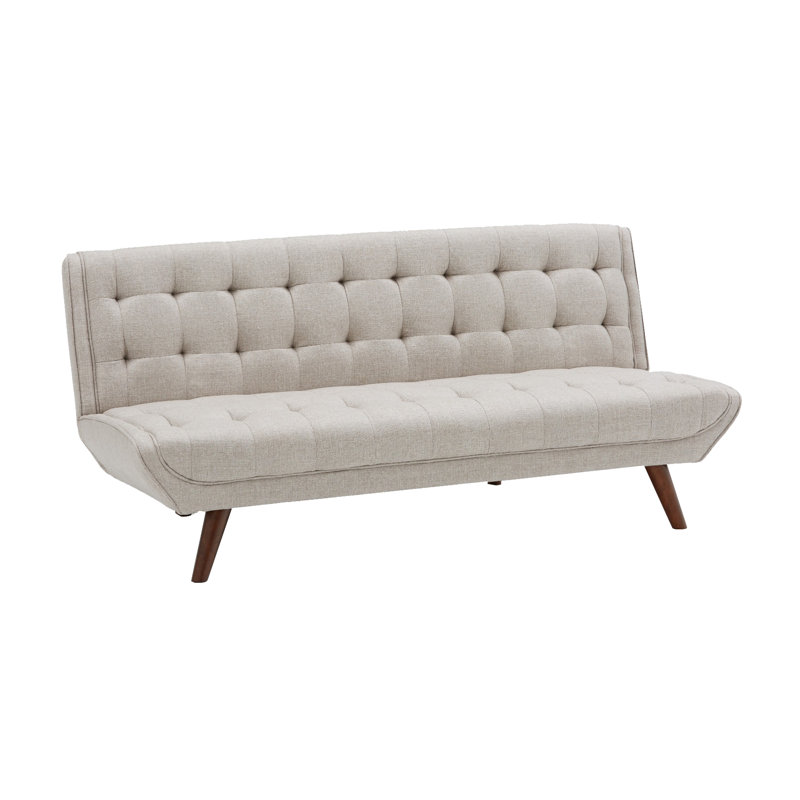 Seales 73'' Upholstered Convertible Sofa, Beige