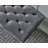 Tufted Fabric Upholstered Bench Nailhead Trim , Gray-1966814299