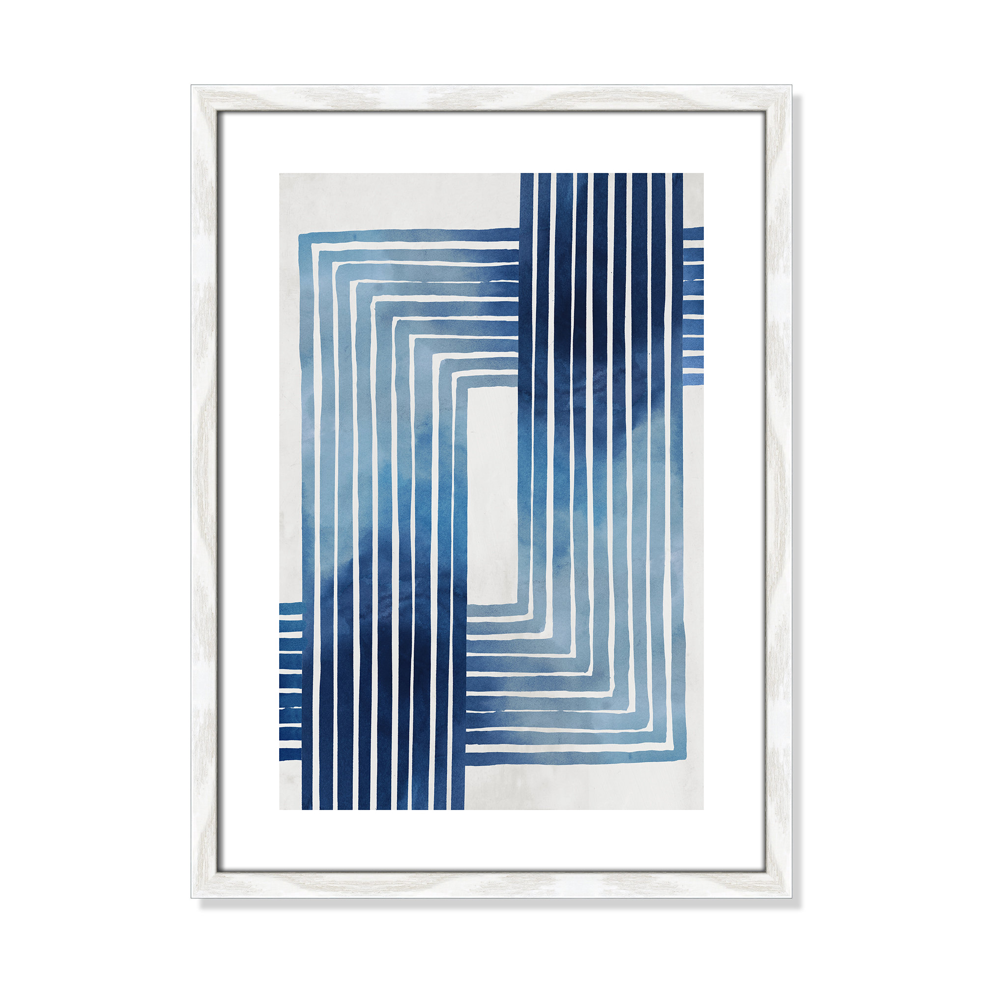 In Unison by Eva Watts - Painting Print, White Wood Framed Paper, 23" H x 17" W x 0.75" D