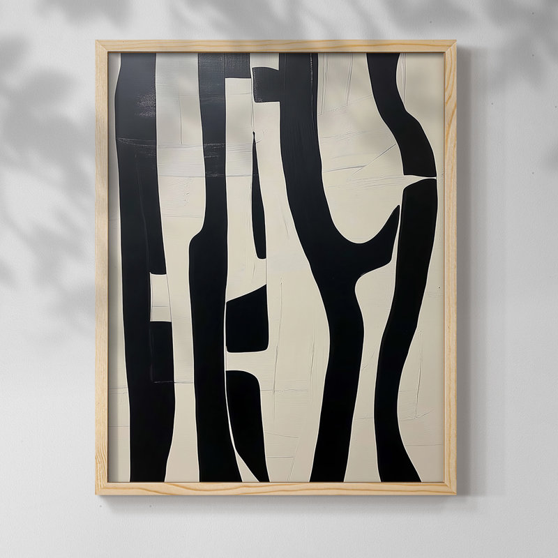 Série ABSTRACT DCLIV - Impression encadrée de qualité supérieure - Prêt à être accroché - Aucun clou requis, H 11 po x l 9 po