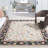 Oxfordshire Hand Tufted Wool/Cotton Floral Rug in Black/Ivory-323323962