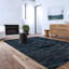 Cowhide Geometric Area Rug in Dark Blue/Gray