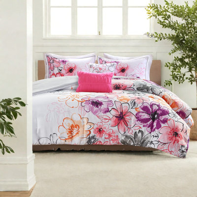 Ensemble de literie en microfibre rose de qualité supérieure pour maison moderne