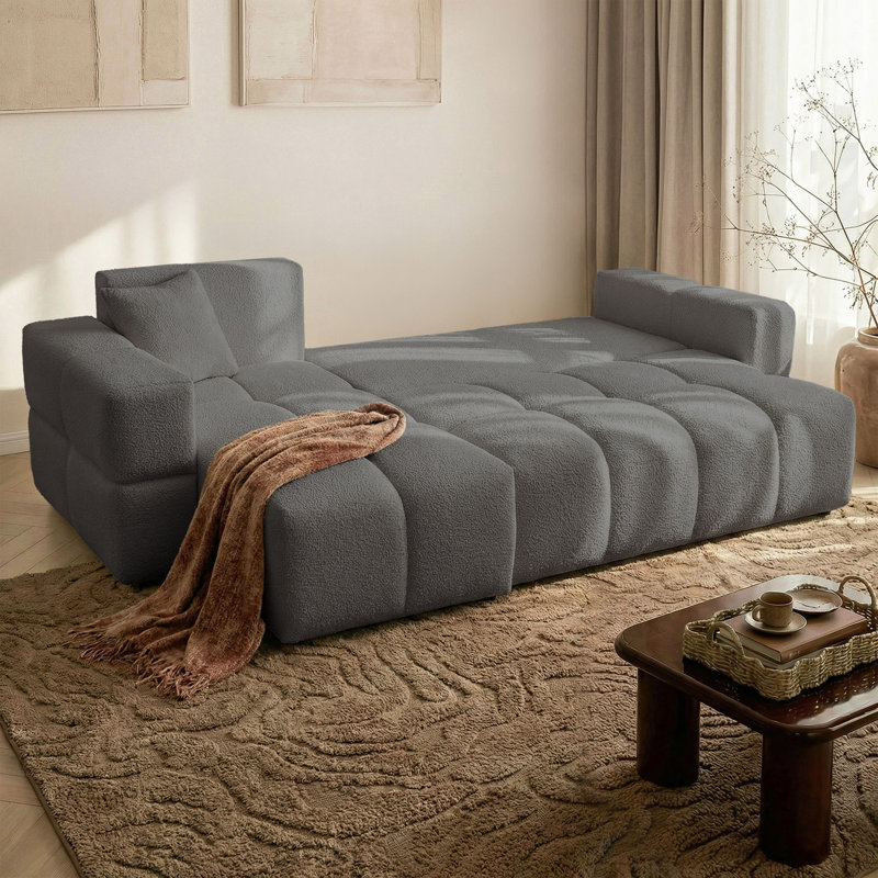 4 Seater Sofa Bed, Grey